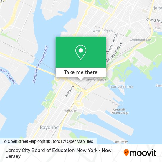 Mapa de Jersey City Board of Education