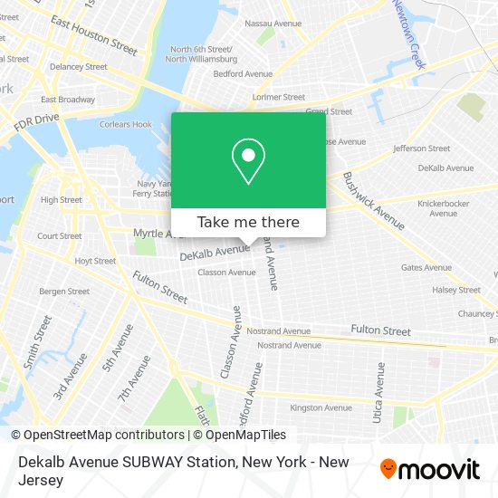 Dekalb Avenue SUBWAY Station map