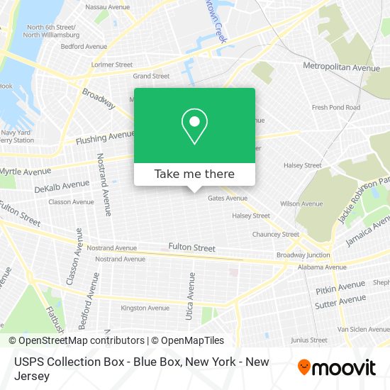 USPS Collection Box - Blue Box map