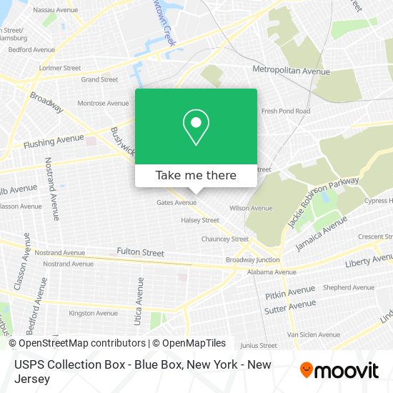 USPS Collection Box - Blue Box map