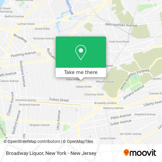 Mapa de Broadway Liquor