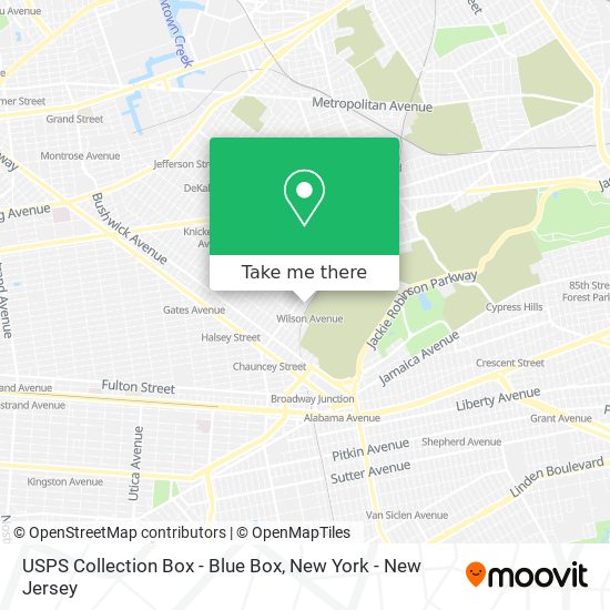 USPS Collection Box - Blue Box map