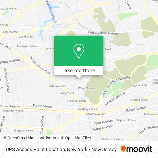 UPS Access Point Location map