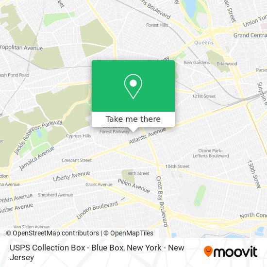 Mapa de USPS Collection Box - Blue Box