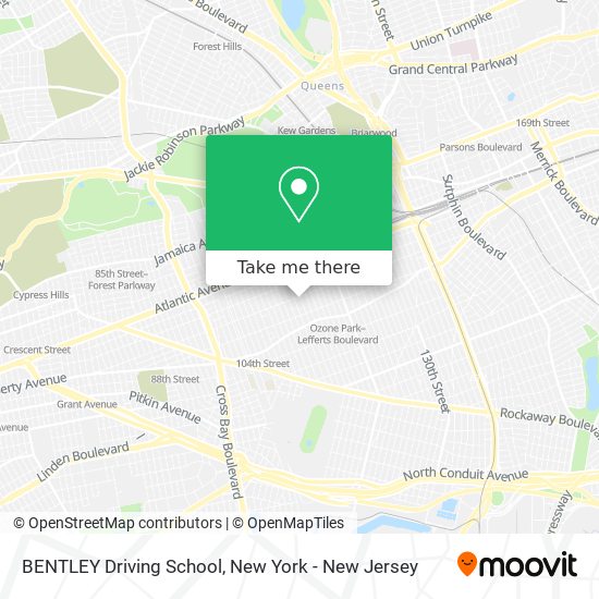 BENTLEY Driving School map