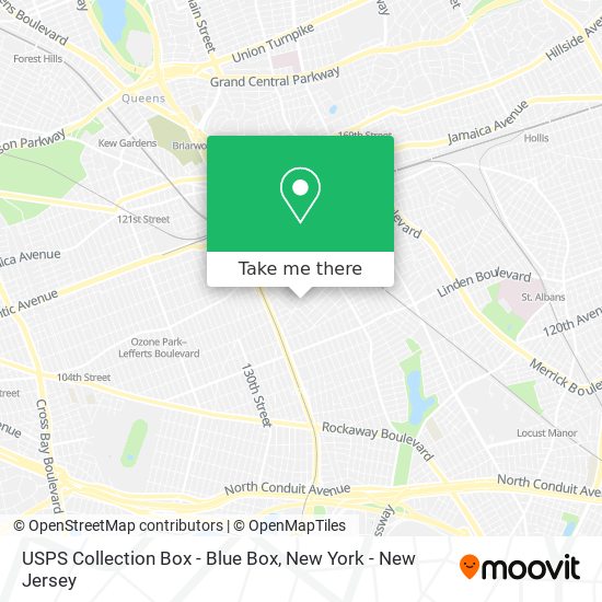 Mapa de USPS Collection Box - Blue Box