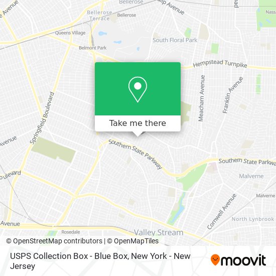 Mapa de USPS Collection Box - Blue Box