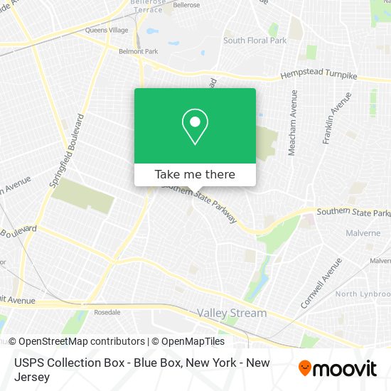 Mapa de USPS Collection Box - Blue Box