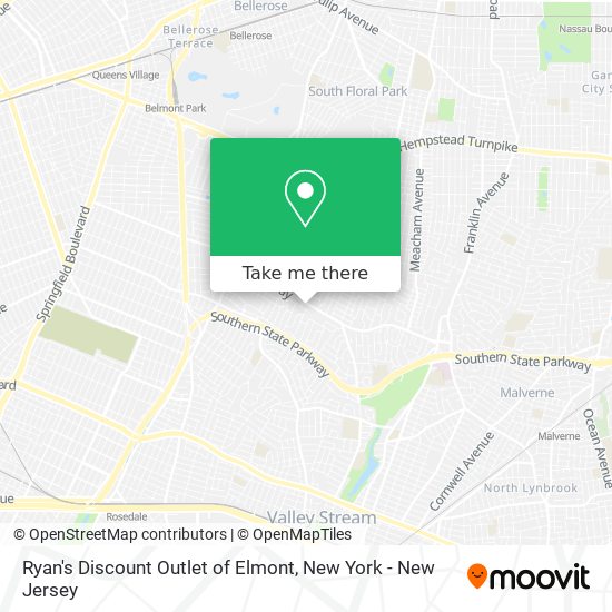 Mapa de Ryan's Discount Outlet of Elmont