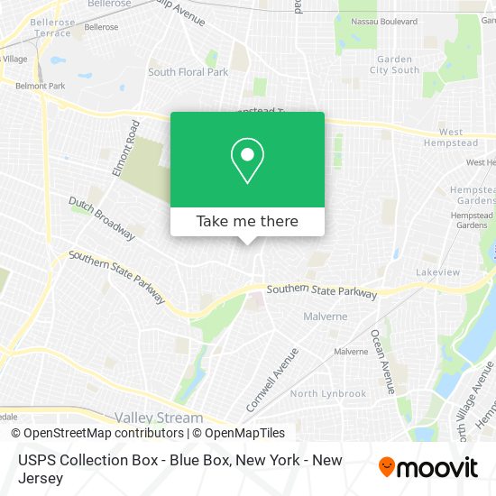 USPS Collection Box - Blue Box map