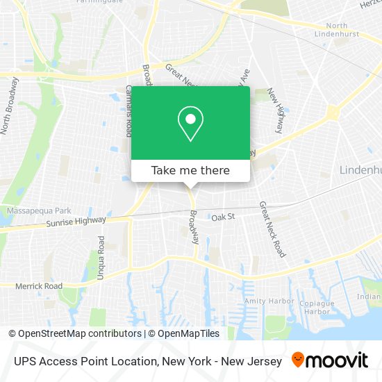 UPS Access Point Location map