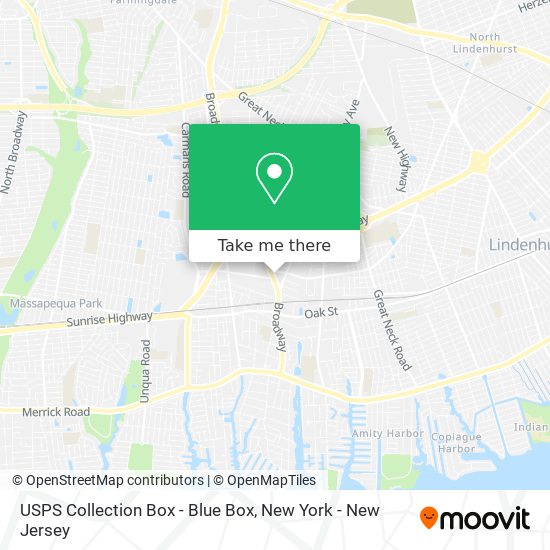 Mapa de USPS Collection Box - Blue Box