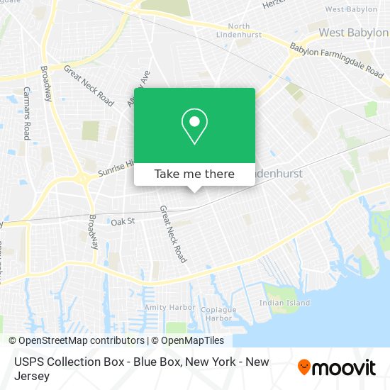 USPS Collection Box - Blue Box map