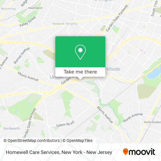 Homewell Care Services map