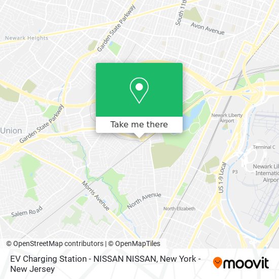 EV Charging Station - NISSAN NISSAN map