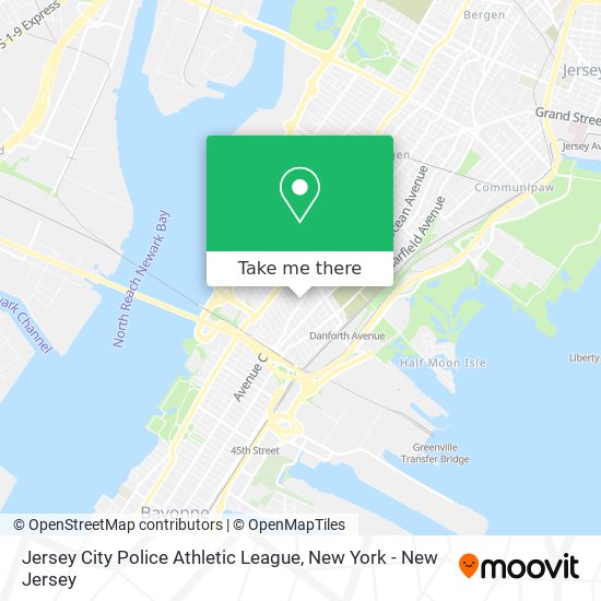 Jersey City Police Athletic League map