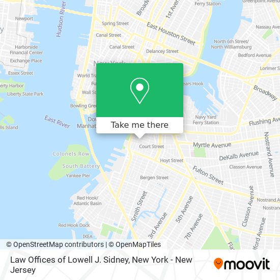 Law Offices of Lowell J. Sidney map