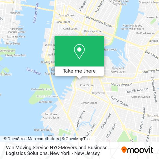 Van Moving Service NYC-Movers and Business Logistics Solutions map
