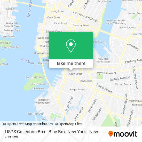 Mapa de USPS Collection Box - Blue Box