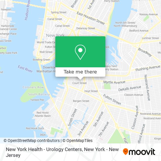 New York Health - Urology Centers map