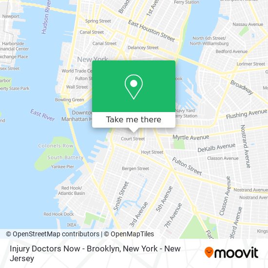 Injury Doctors Now - Brooklyn map