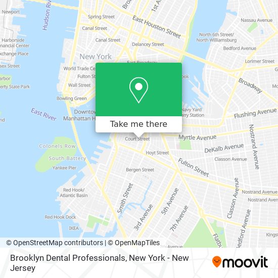 Brooklyn Dental Professionals map