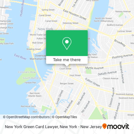 Mapa de New York Green Card Lawyer