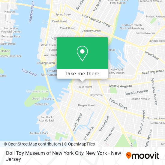 Mapa de Doll Toy Museum of New York City