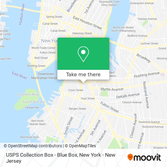 USPS Collection Box - Blue Box map