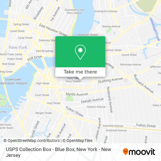 Mapa de USPS Collection Box - Blue Box