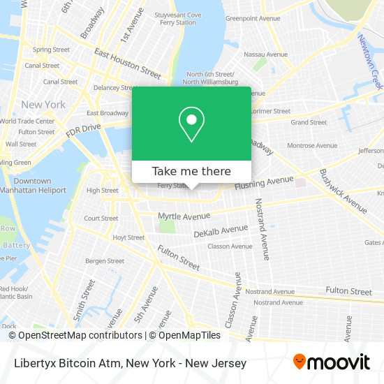 Mapa de Libertyx Bitcoin Atm