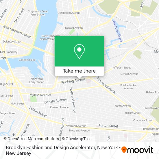 Mapa de Brooklyn Fashion and Design Accelerator