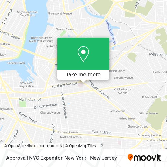 Mapa de Approvall NYC Expeditor