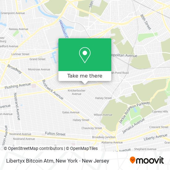 Mapa de Libertyx Bitcoin Atm