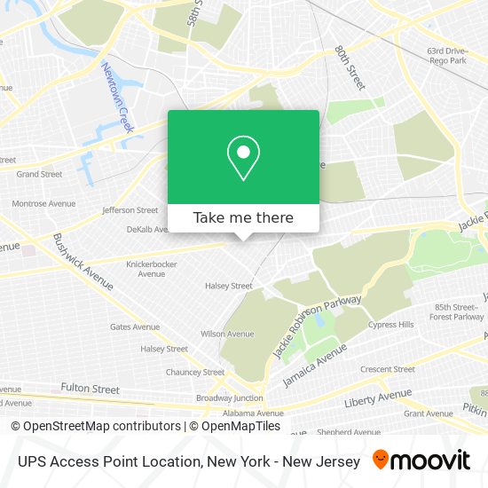 UPS Access Point Location map