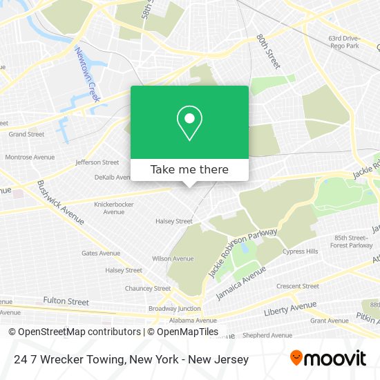 24 7 Wrecker Towing map