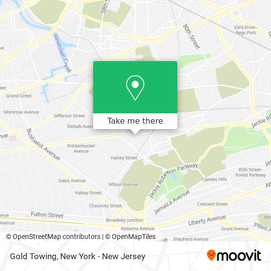 Gold Towing map