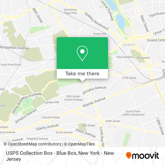 USPS Collection Box - Blue Box map