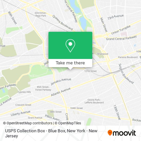 USPS Collection Box - Blue Box map