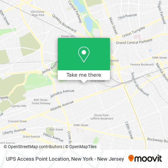 UPS Access Point Location map