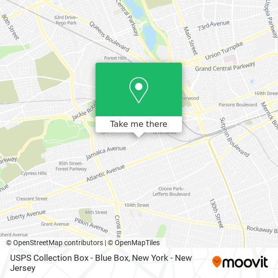 USPS Collection Box - Blue Box map