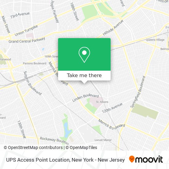 UPS Access Point Location map