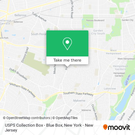 USPS Collection Box - Blue Box map