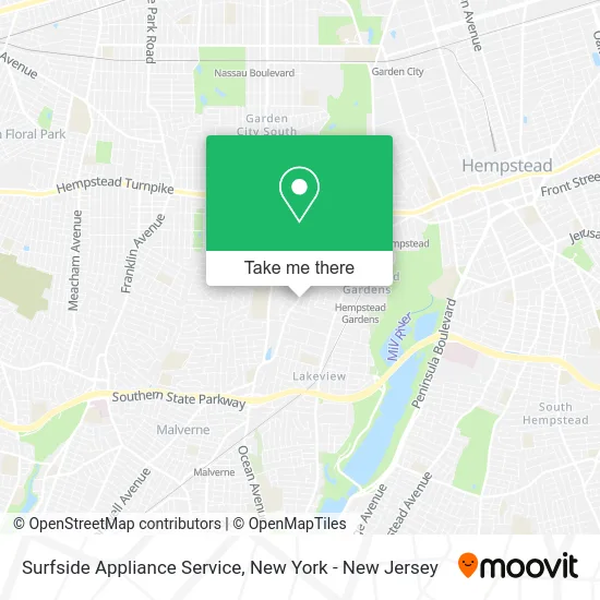 Surfside Appliance Service map