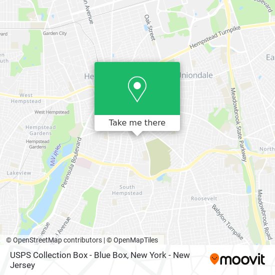 Mapa de USPS Collection Box - Blue Box