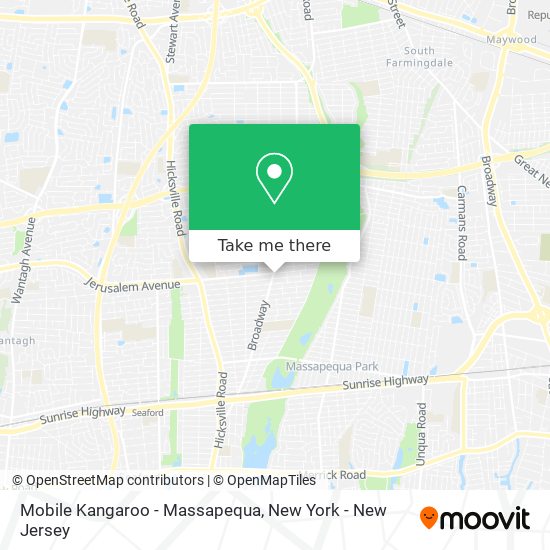 Mapa de Mobile Kangaroo - Massapequa