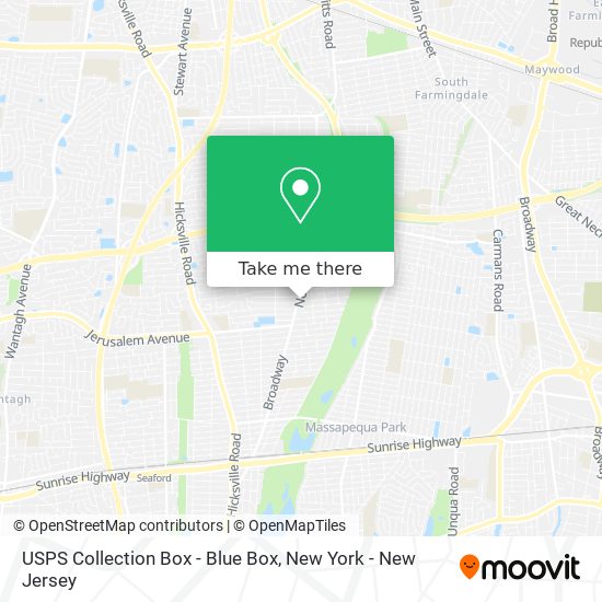 USPS Collection Box - Blue Box map