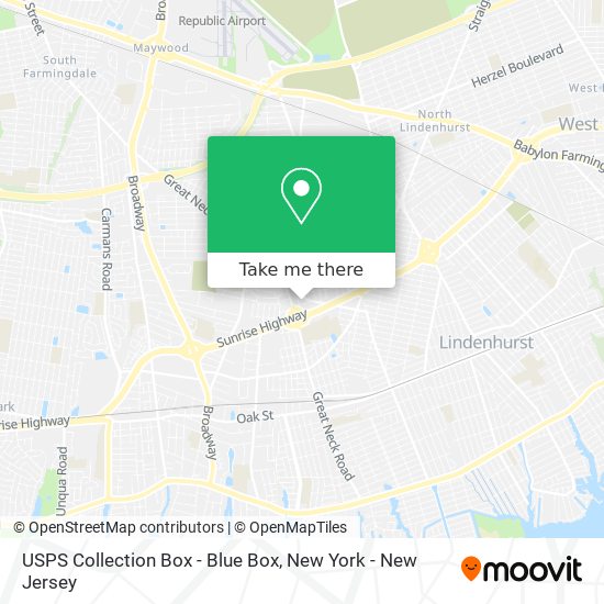 USPS Collection Box - Blue Box map