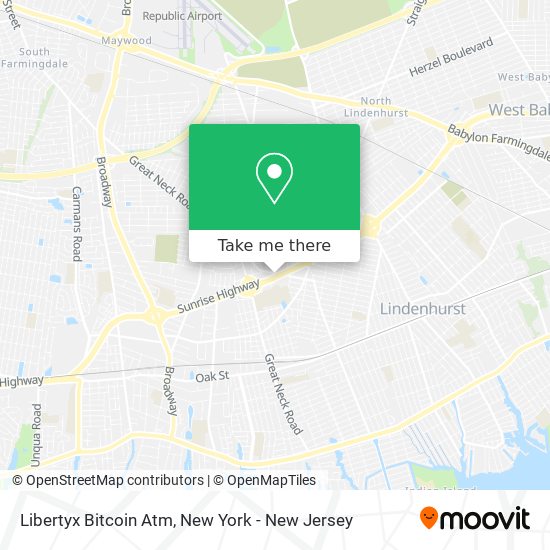 Mapa de Libertyx Bitcoin Atm