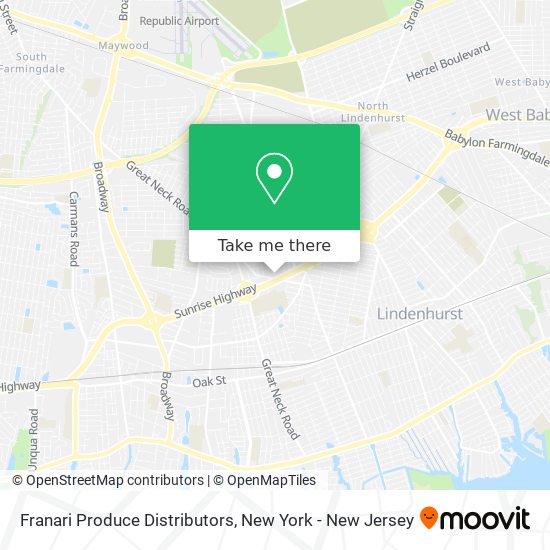 Franari Produce Distributors map